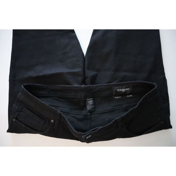 The Perfect Jean JUXT1BBDT Men's Sz 42x32 Bandit Black Slim Fit Denim Jeans - Picture 2 of 12